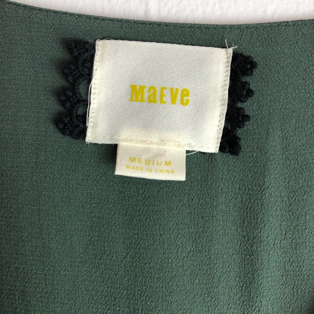 Anthropologie Maeve Olive Green Lene Dress - Picture 7 of 8